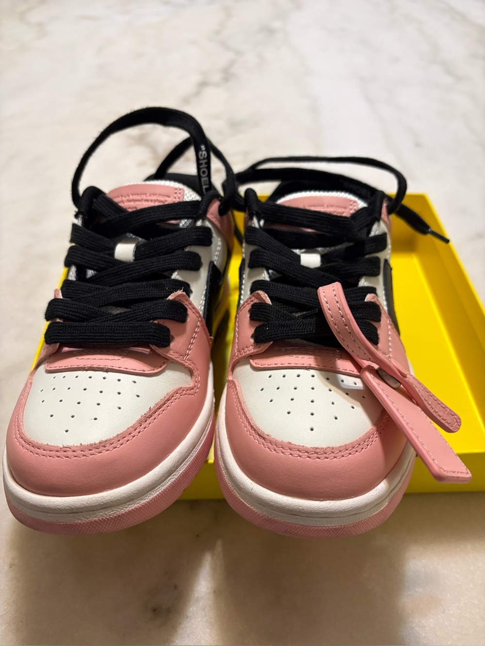 Off-White Kids Sneakers in Yellow and Black Accents